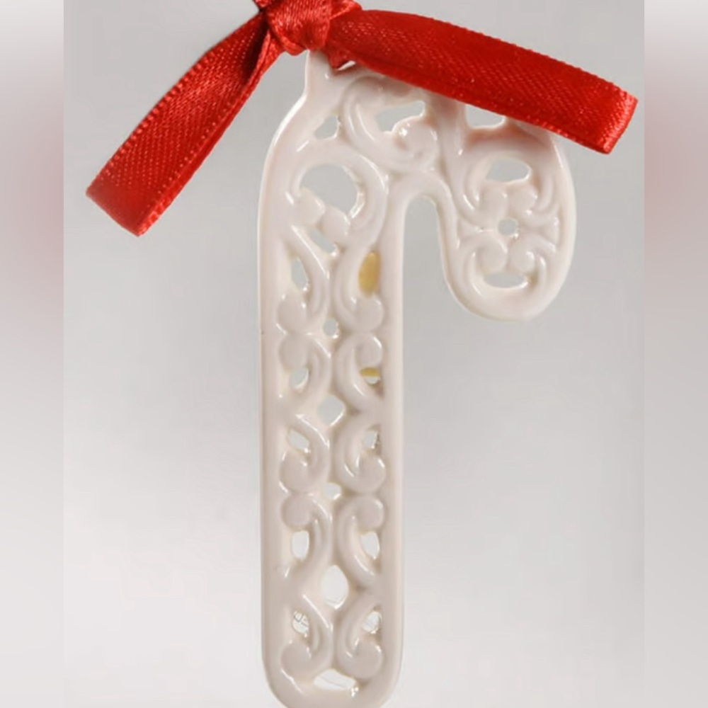 Lenox holiday candy cane ornament charm.